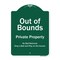 Signmission Designer Series Out Of Bounds, Green & White Heavy-Gauge Aluminum Sign, 24" x 18", GW-1824-9804 A-DES-GW-1824-9804 - alternate 1